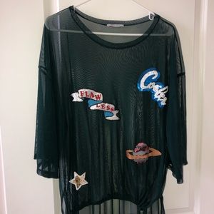 Zara Dresses - Zara Appliqué Sheer Dress Zara Dresses - Zara Appliqué Sheer Dress